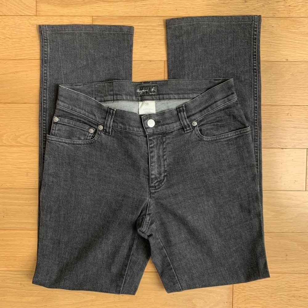 AGNES B- Sport b black straight leg jeans- Size 38